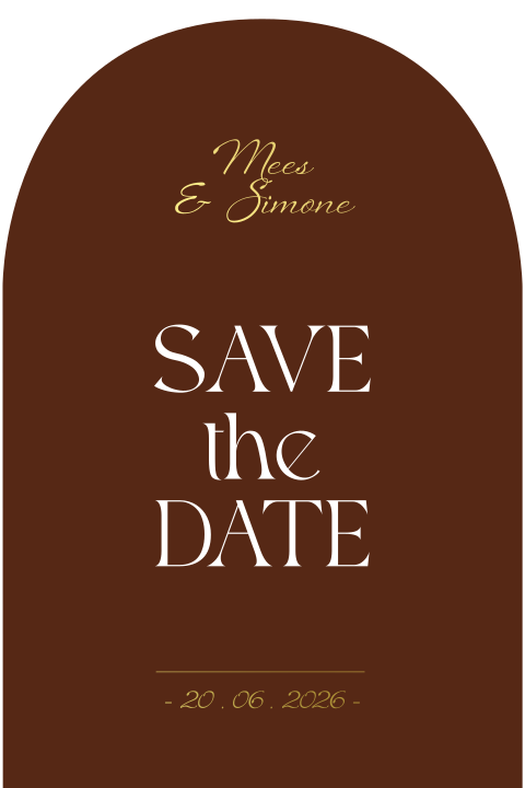 Bordeaux save the date boogvorm