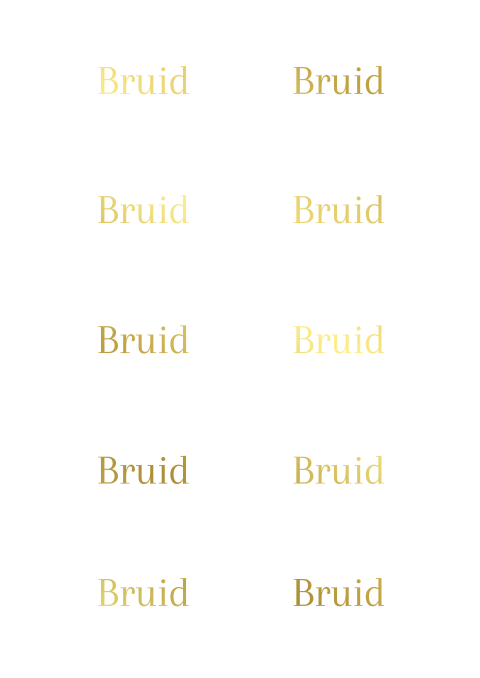 Naamkaartjes wit met goudfolie tekst