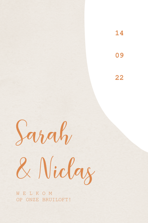 Tuinbord bruiloft met abstracte vormen