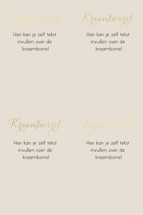 Kraamborrel labelkaartjes om zelf te knippen