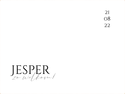 Memorybox wit minimalistisch met datum