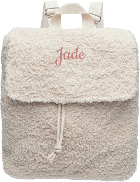 Teddy rugzak met klep | beige