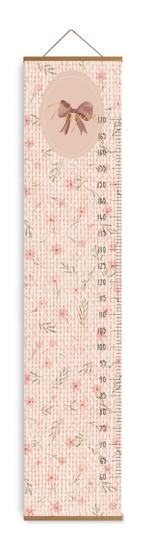 Groeimeter met linnenlook en bloemen