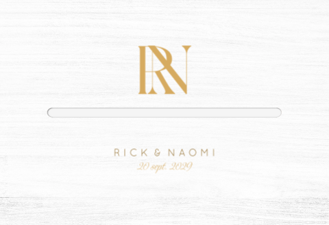 Houten enveloppenkist met initialen