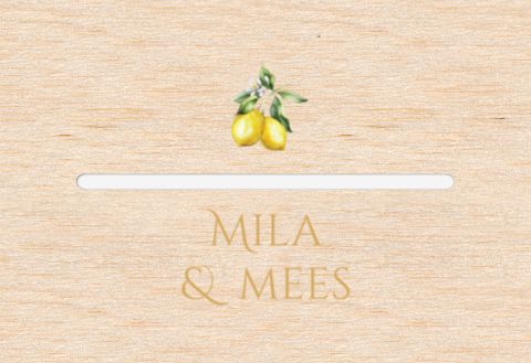 Houten enveloppen kist citroen