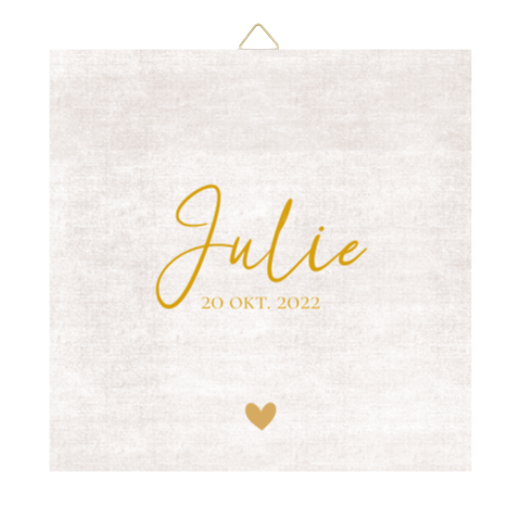 Tegeltje met linnenlook achtergrond