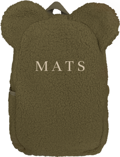 Teddy rugzak met oortjes | mosgroen