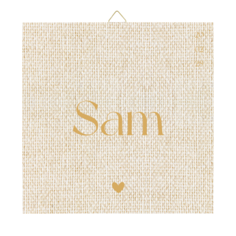 Tegeltje met linnenlook 