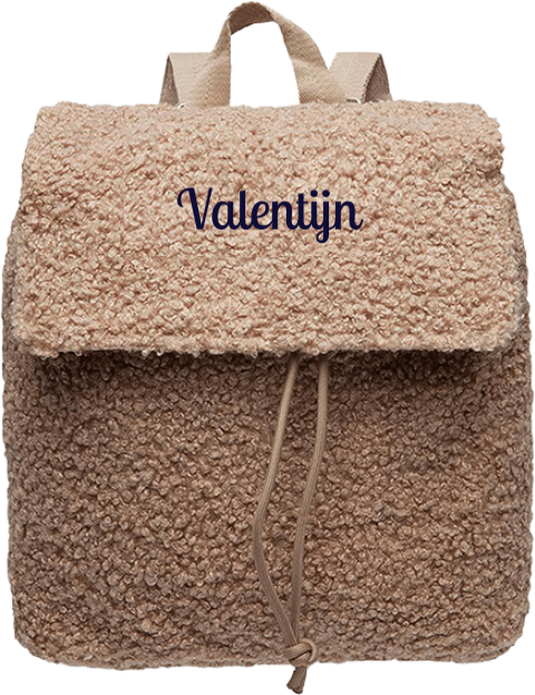 Teddy rugzak met klep | camel