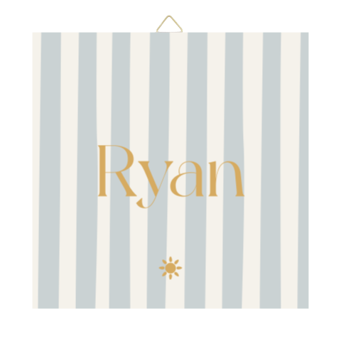 Tegeltje met strepen en zonnetje