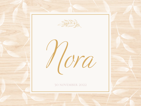 Lieve memorybox met bladeren