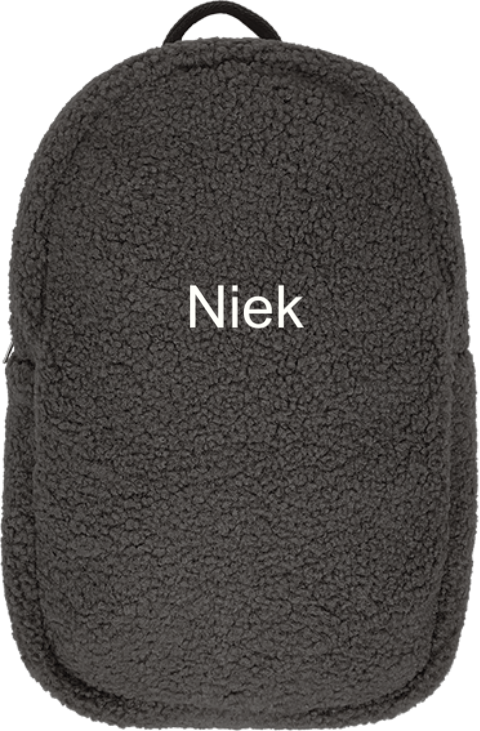 Teddy rugtas | donkergrijs