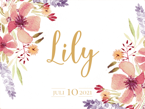 Memorybox waterverf bloemen