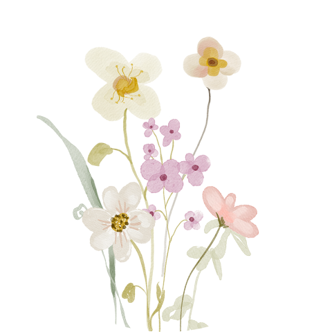 Sluitsticker meisje met bloemen