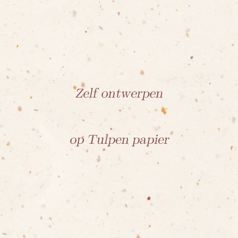 Geboortekaartje tulpen papier zelf maken