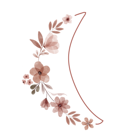 Sluitzegel met bloemen maan meisje roze