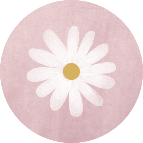 Sluitzegel meisje met bloem en velvet