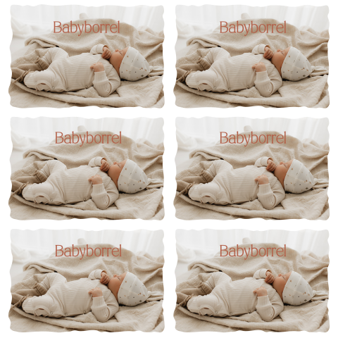 Babyborrel uitnodiging babyfoto