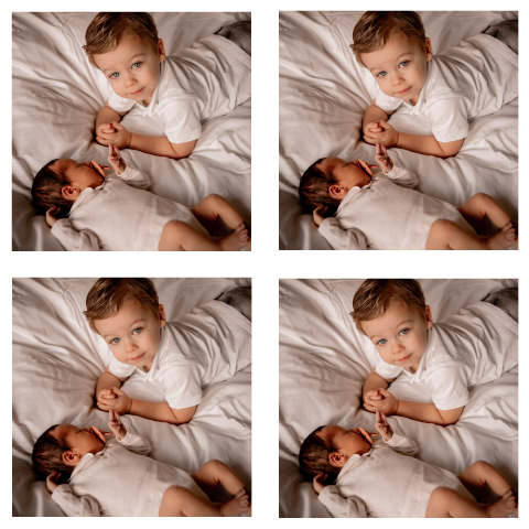 DiY labelfoto geboortekaartje jongen en meisje