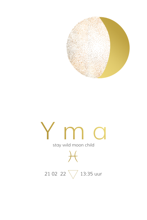 Geboorteposter sterrenbeeld kraamcadeau maan babykamer meisje