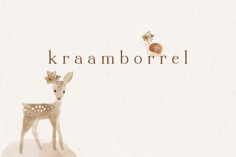 Kraamborrel uitnodiging voor een dochter met hertje