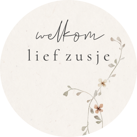 Sluitzegel met bloem voor zusje