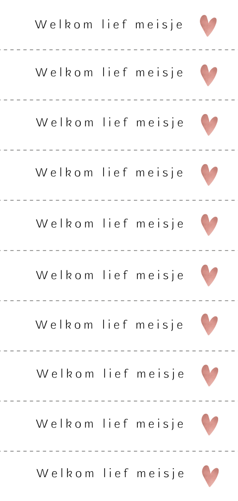 DiY labelkaartje hartje tekst meisje