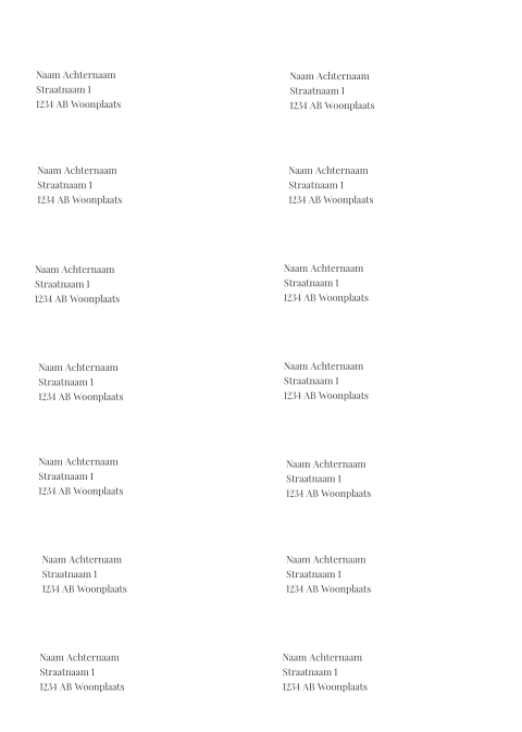 Adressticker om zelf te ontwerpen
