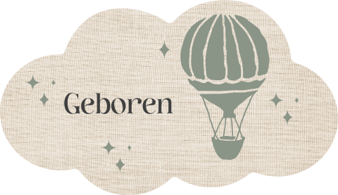 Sluitzegel wolk met luchtballon