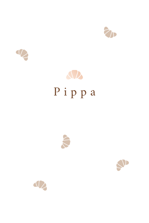 Geboortekaartje meisje met origineel rosefolie croissantje