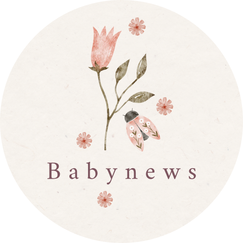 Sluitzegel met bloem en tekst babynews voor een meisje