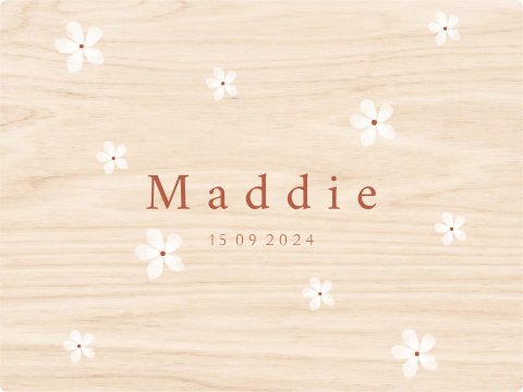 Baby memorybox meisje met bloemen