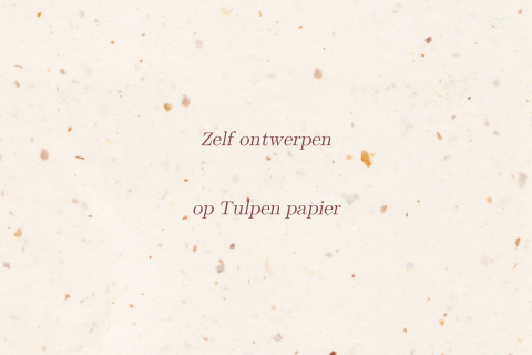 Geboortekaartje tulpenpapier zelf ontwerpen