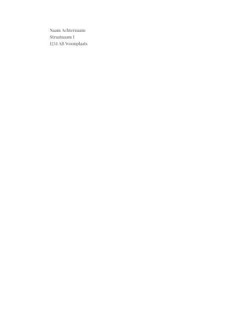 Zelf ontwerpen neutrale adressticker
