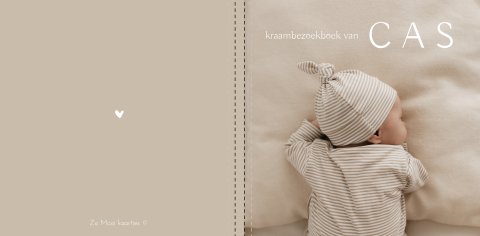 Kraambezoekboek babyfoto neutraal unisex