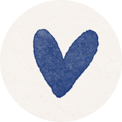 Sluitzegel met blauw hart