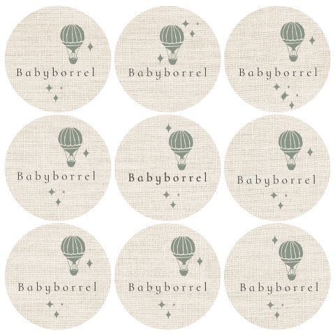 Babyborrel luchtballon jongen linnen