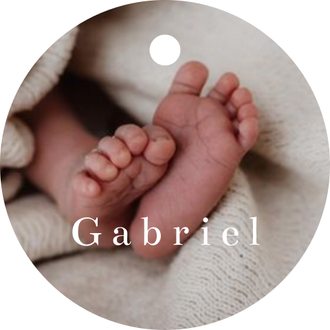 Labeltje babyfoto doopsuiker