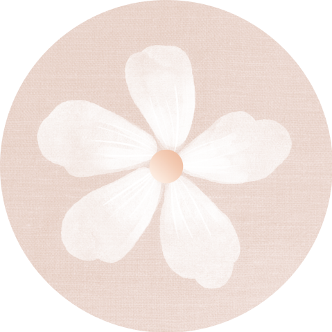 Sluitzegel bloem en goudfolie voor een meisje