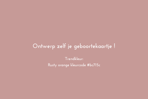 Geboortekaartje zelf maken trendkleur oudroze origineel