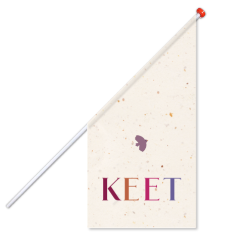 Geboortevlag meisje met kleurrijke naam