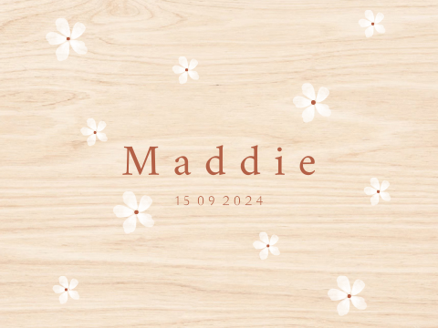 Baby memorybox meisje met bloemen