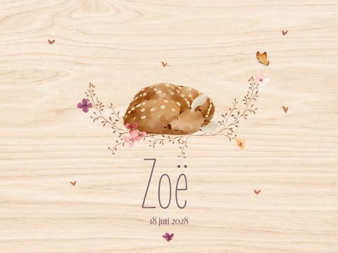 Memorybox voor een meisje met een hertje