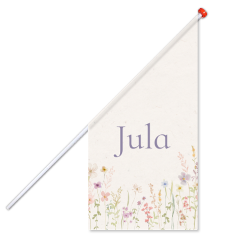 Geboortevlag bloemen voor een meisje 