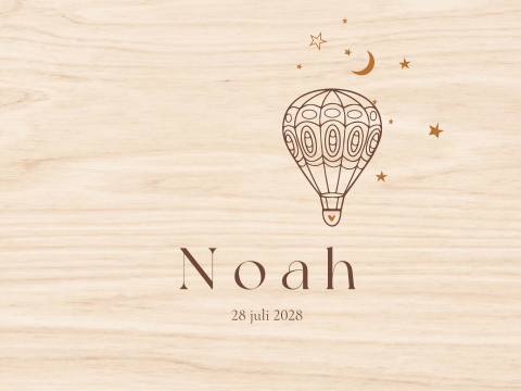 Memorybox luchtballon voor een jongen