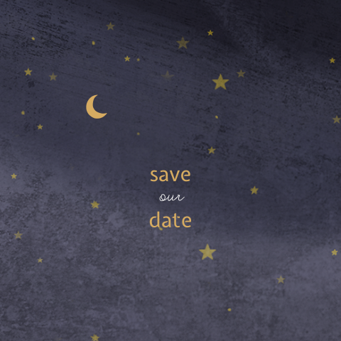 Save the date nachtelijke lucht en sterren