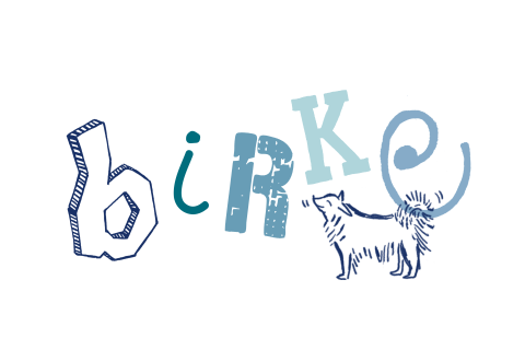 Typografisch geboortekaartje met hondje