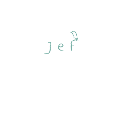 Geboortekaartje met simpel getekend vogeltje