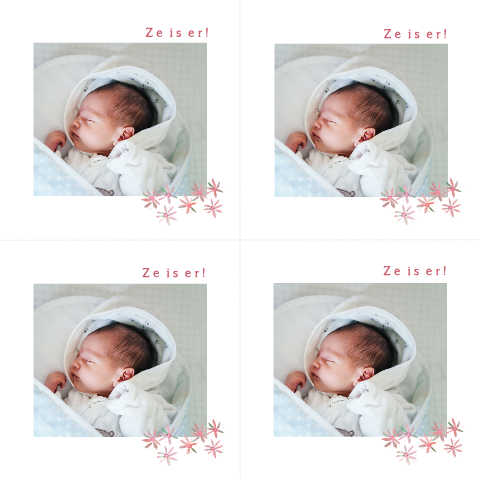 DIY mini foto kaartjes 4 stuks
