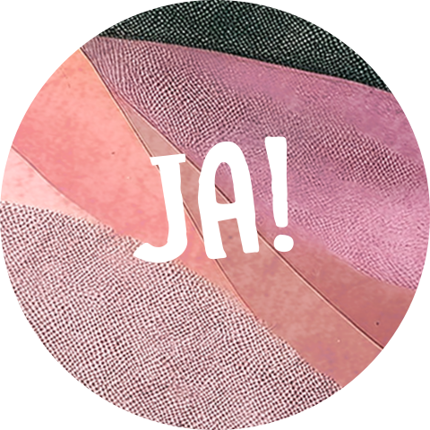 Sluitsticker retro heuvels roze groen